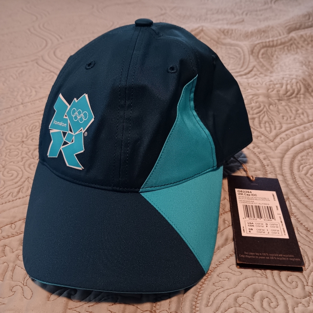 NWT Adidas‎ Teal and Navy London Olympic Cap Strapback
